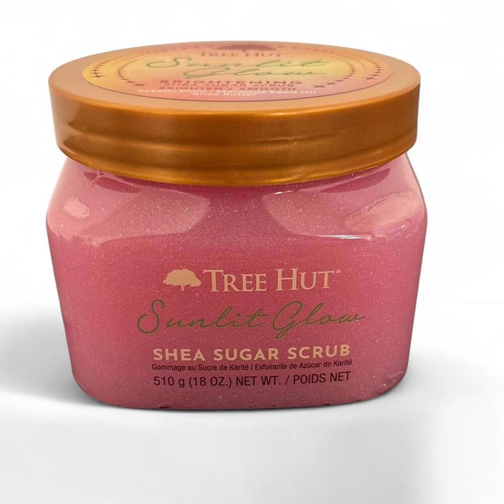 tree hut sunlit glow brightening shea sugar body scrub